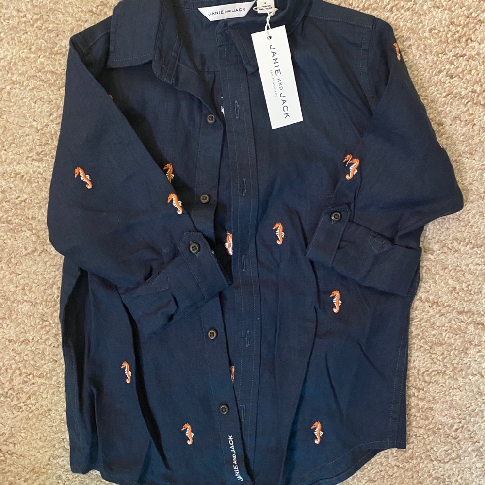 Linen button down Janie and Jack